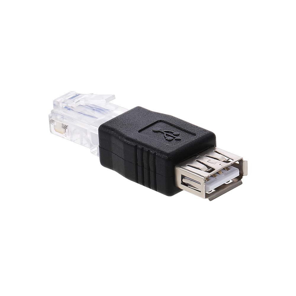 USB Network Adapter, USB2.0 Female to Ethernet RJ45 Male Plug Adapter Connector, Lightweight and Portable, for ADSL Modem or Router with USB Interface, USB to RJ45 Adapter