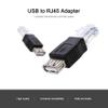 USB Network Adapter, USB2.0 Female to Ethernet RJ45 Male Plug Adapter Connector, Lightweight and Portable, for ADSL Modem or Router with USB Interface, USB to RJ45 Adapter view 2