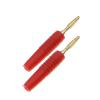 BHUPWZE 5PCS 2MM Gold Plated Banana Plug Electrical Connector Adaptor 5 Colors Black Red YellowG Blue(Red) view 1