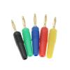 BHUPWZE 5PCS 2MM Gold Plated Banana Plug Electrical Connector Adaptor 5 Colors Black Red YellowG Blue(Red) view 2
