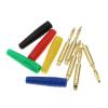 BHUPWZE 5PCS 2MM Gold Plated Banana Plug Electrical Connector Adaptor 5 Colors Black Red YellowG Blue(Red) view 3