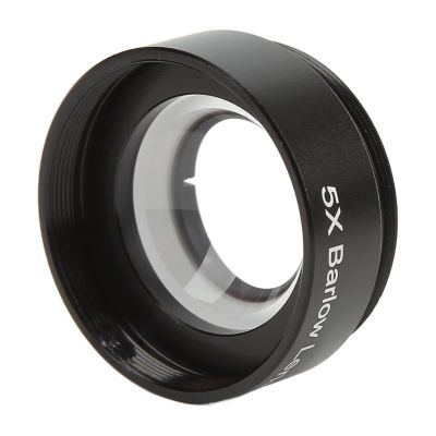 5X Barlow Lens, 5X Magnification Barlow Len Aluminium Alloy Optical Glass Telescope Barlow Lens M28.6 Threaded Interface for Astronomical Observation