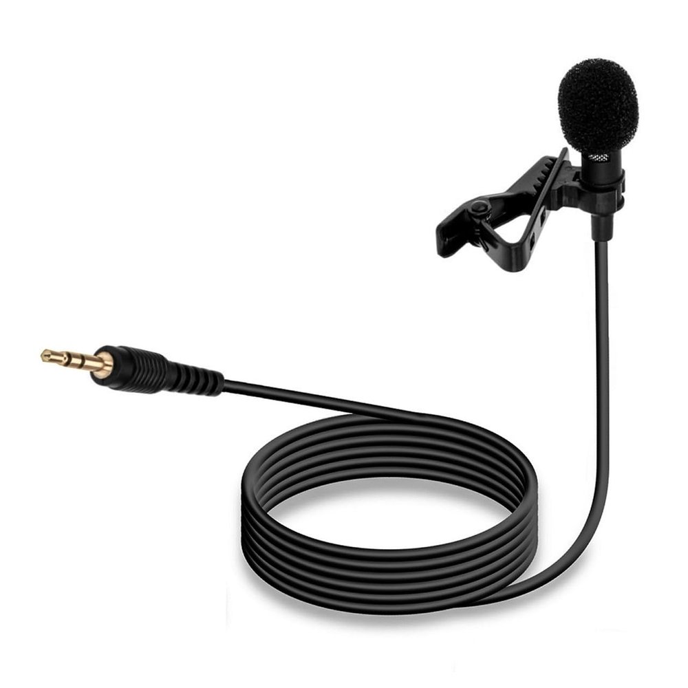 ECS WordSteno Omni-Directional 3.5mm Tie Clip Microphone with 5' Cable, Lavalier, Lapel Mic & Tripod, Delivers Professional Audio Quality for Steno Machines, Digital Recorders and Computers w/Tripod