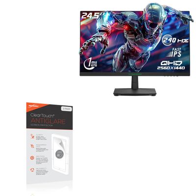 BoxWave Screen Protector Compatible with Titan Army P2510S Gaming Monitor (24.5 in) - ClearTouch Anti-Glare (2-Pack), Anti-Fingerprint Matte Film Skin