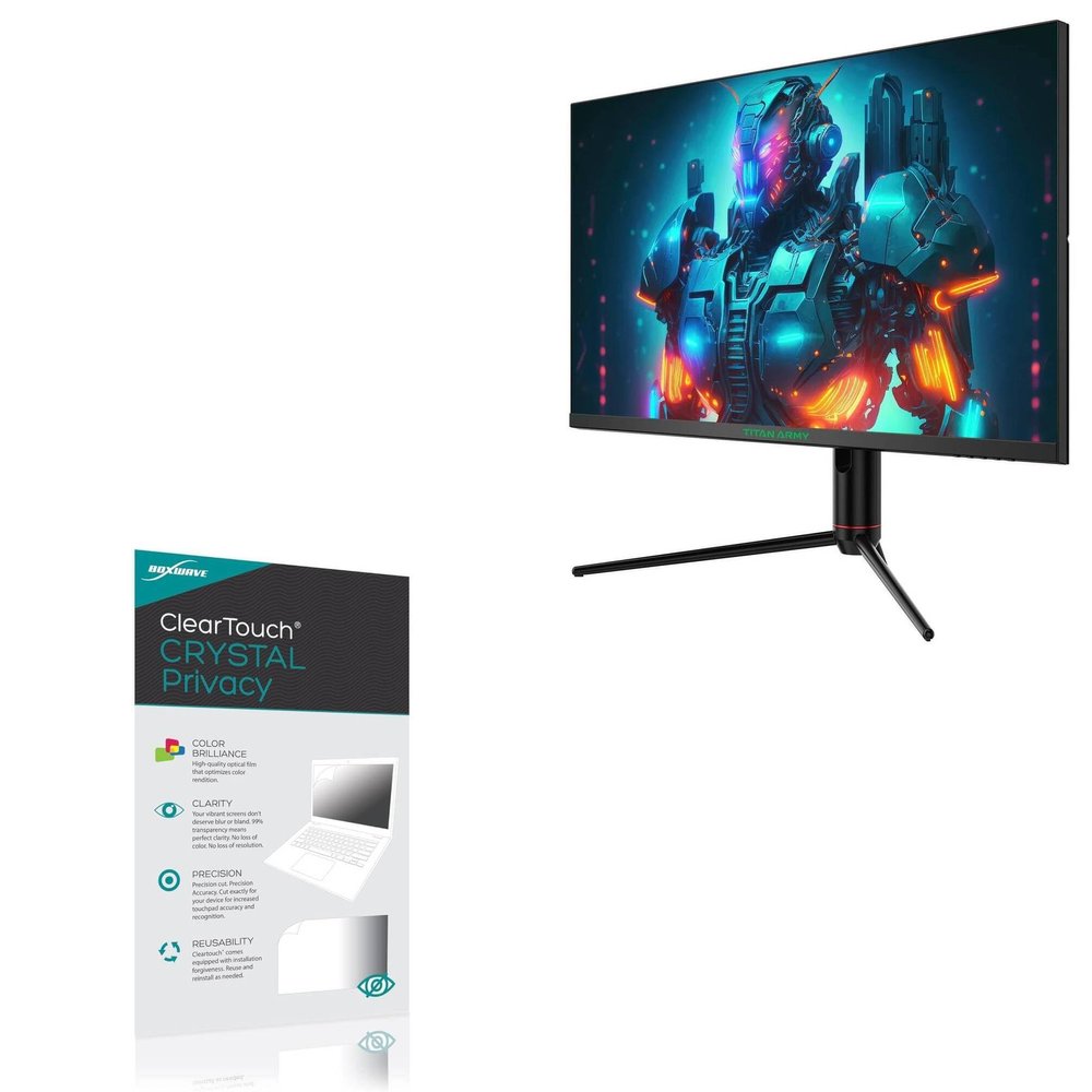 BoxWave Screen Protector Compatible with Titan Army P32A2S2 Gaming Monitor (32 in) - ClearTouch Crystal Privacy (2-Pack), Privacy Screen Protector Flexible Film Clear
