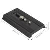 Quick Release Plate, Tripod Quick Release Plate with 1/4in and 3/8in Screws Aluminum Alloy Camera Tripod Quick Release Plate Mounting Plate for 501HDV 503HDV 701HDV MH055M0 Q5 view 2