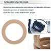 RATCHROLL 2 Pcs Universal Speaker Spacer Ring Tweeter Speaker Spacer Adapter Waterproof for 2" Speaker Subwoofer Mounting Spacer Bracket Ring Brown Wood view 3