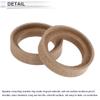 RATCHROLL 2 Pcs Universal Speaker Spacer Ring Tweeter Speaker Spacer Adapter Waterproof for 2" Speaker Subwoofer Mounting Spacer Bracket Ring Brown Wood view 4