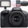 Canon EOS R100 Mirrorless Camera w/Canon RF-S 18-45mm f/4.5-6.3 is STM Lens + LED Video Light + Camera Case + 64GB Memory (12pc Bundle) (Renewed) view 1