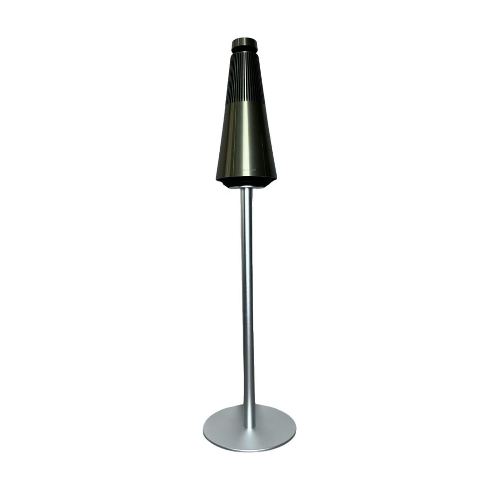 ZGOUO Speaker Floor Stand is Compatible with Bang&Olufsen Beosound 2 (First, Second, and Third Generations), Made of Aluminum Alloy Material, with Built-in Power Cord, (Silver Single)