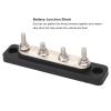 Bus Bar Power Distribution Block, Power Distribution Block with Transparent Shell PC Zinc Alloy ABS Battery Junction Block for Car RV Ships Yachts Power Systems view 3