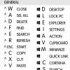 Reference Keyboard Hotkeys Sticky Labels for Windows Black, White Background (3.25" x 3") view 4