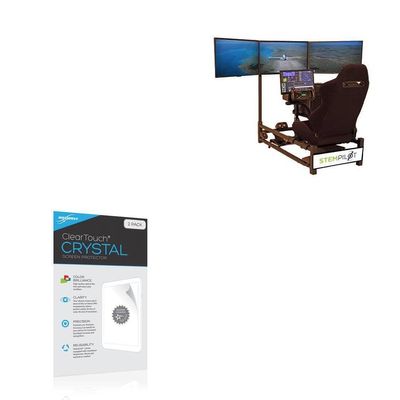 BoxWave Screen Protector Compatible with STEMPilot Pilot Pro 3 Flight Simulator (STP-PILOTPRO3) - ClearTouch Crystal (2-Pack), HD Film Skin - Shields from Scratches