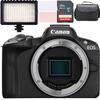 Canon EOS R50 Mirrorless Camera (Body Only) + LED Video Light + Camera Case + 64GB Memory (9pc Bundle) (Renewed) view 1