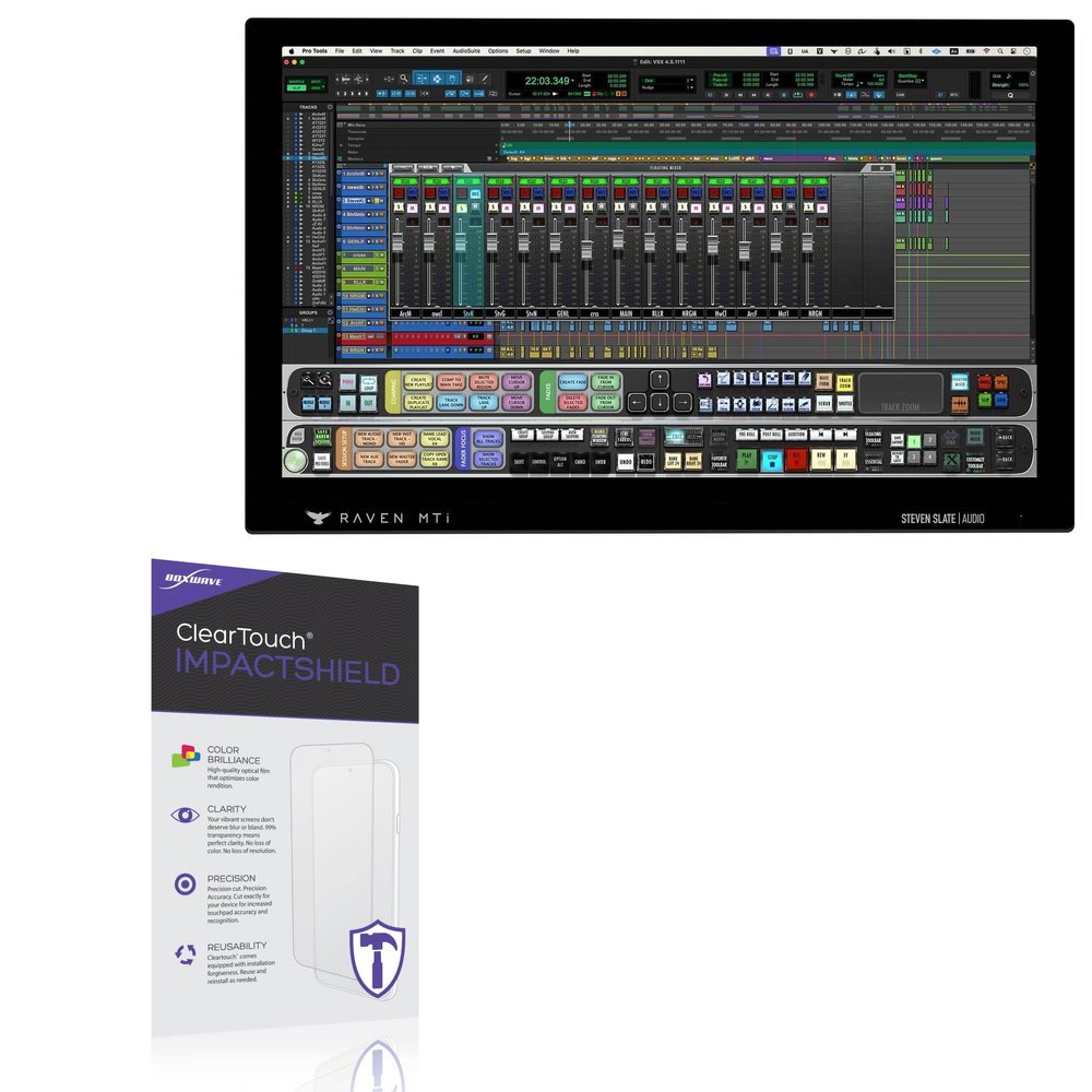 BoxWave Screen Protector Compatible with Steven Slate Audio Raven MTI MAX - ClearTouch ImpactShield (2-Pack), Impenetrable Screen Protector Flexible Film