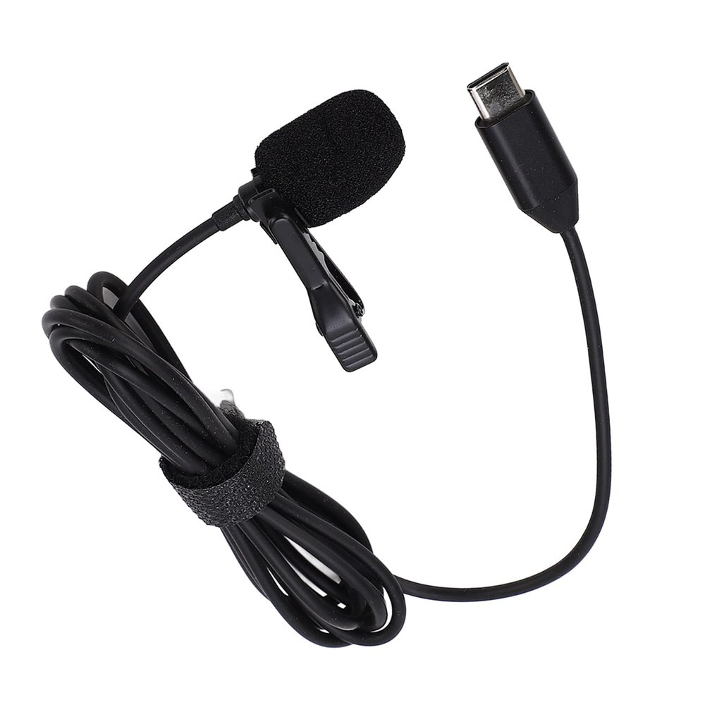 CFTGIW Professional Lavalier Microphone Wired Lavalier Microphone Type C Interface Clip on Mic for ONE R