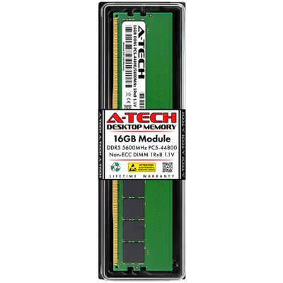 A-Tech 16GB RAM Replacement for Samsung M323R2GA3DB0-CWM | DDR5 5600MHz PC5-44800 DIMM 1Rx8 1.1V 288-Pin Non-ECC Desktop Memory Module (M323R2GA3DB0-CWM-ATC)