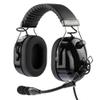 Arrowmax AHDH0042A-BK-GA General Aviation Headset for Student Pilots Passenger Features Passive Noise Reduction PNR Adjustable Headband Switchable Mono-Stereo Cancelling MIC GA Dual Plug view 2