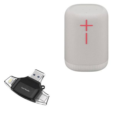 BoxWave Smart Gadget Compatible with Ultimate Ears Epicboom - AllReader SD Card Reader, microSD Card Reader SD Compact USB - Jet Black
