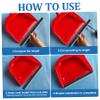 HOMOCONO 4pcs Dustpan Rubber Lip Replacement Edge Strip for Garbage Shovel Black Accessory Flexible for Optional Design view 3