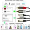 DUOYUTING 3 in 1 Audio Cable, iOS Phone/3.5mm AUX/USB C to 2 RCA,Stereo Audio Adapter for iPhone/Type C Phone/AUX to Amplifier/Sound Box & Home Theater etc.16.5FT view 3