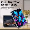Tudguiloae for Kindle Fire HD 10 & HD 10 Plus (2021) case, Lightweight TPU Transparent Clear Shockproof Skin Bumper, Blue Butterflies for Fire HD 10 Tablet Case, Perfectly Protection for Tablet view 2