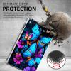 Tudguiloae for Kindle Fire HD 10 & HD 10 Plus (2021) case, Lightweight TPU Transparent Clear Shockproof Skin Bumper, Blue Butterflies for Fire HD 10 Tablet Case, Perfectly Protection for Tablet view 3