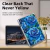 Tudguiloae for Kindle Fire HD 10 & HD 10 Plus (2021) case, Lightweight TPU Transparent Clear Shockproof Skin Bumper, Blue Roses for Fire HD 10 Tablet Case, Perfectly Protection for Tablet view 2