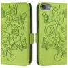 Smartphone Flip Case Compatible with iPad ipod Touch 7 (2019)/6 Touch5 Case,Wallet Case Slim PU Leather Phone Flip Folio Case,Shockproof Protective Case with Card Holders+Wrist Strap Flip Cases(Green) view 1