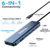 Siliking USB-C Docking Station Dual Monitor 4K@60Hz HDMI+USB-C Video Output Port,10G USB A/C,100W PD, USB C Splitter Adapter, USBC to HDMI Dual Monitor for Windows/MacOS,MacBook air view 2