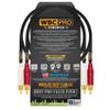 1.5 Foot RCA Cable Pair - WBC-PRO-LOCAP Low-Capacitance (14pF/ft) 22 AWG Ultra-Silent Audiophile & Professional-Grade Audio Interconnect Cable with Amphenol ACPR Gold RCA Plugs & Black Tweed Jacket view 1