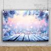 Winter Backdrop Wonderland Snowflake Frozen Birthday Backdrop Snow Landscape Christmas Holiday Party Portrait Photography Background Photobooth Studio Props7x5ft view 4