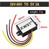 KNKQZXVDF DC DC Converter 36V 48V to 5V Voltage Regulator 1-65A Buck Power Inverter Step Down Waterproof Transfomer Module(3A ABS Plastic L) view 2