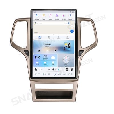 14.4 Inch 8+128GB Tesla Style Screen Android 13 Car Radio Head Unit for Jeep Grand Cherokee Multimedia Stereo Wireless Carplay, GPS Navigation, OEM Functions (Year 2011-2013, Gold)