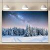 Winter Scene Backdrop Forest Landscape Snowy Christmas Pine Tree Photography Background Natural Scene Xmas Party Wall Decoration Supplies Photo Booth7x5ft view 4