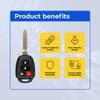 Replacement Keyless Remote Head Key Fob Compatible with Corolla 2018 FCC HYQ12BDM HYQ12BEL Part Number 89070-02880 8907002880 view 4