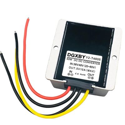 KNKQZXVDF 36V48V to 5V Power Converter 10A 15A 20A 25A 30A 35A Car LED Advertising Screen Modified Supply 20V~60V to 5V Regulator(36V48V to 5V 10A)