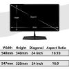 JC JCSKY 24 Inch Monitor Computer Privacy Screen Protector, Removable Acrylic Security Shield, Hanging Screen Display Protective Film,24" (16:10) (540mm*340mm) view 2