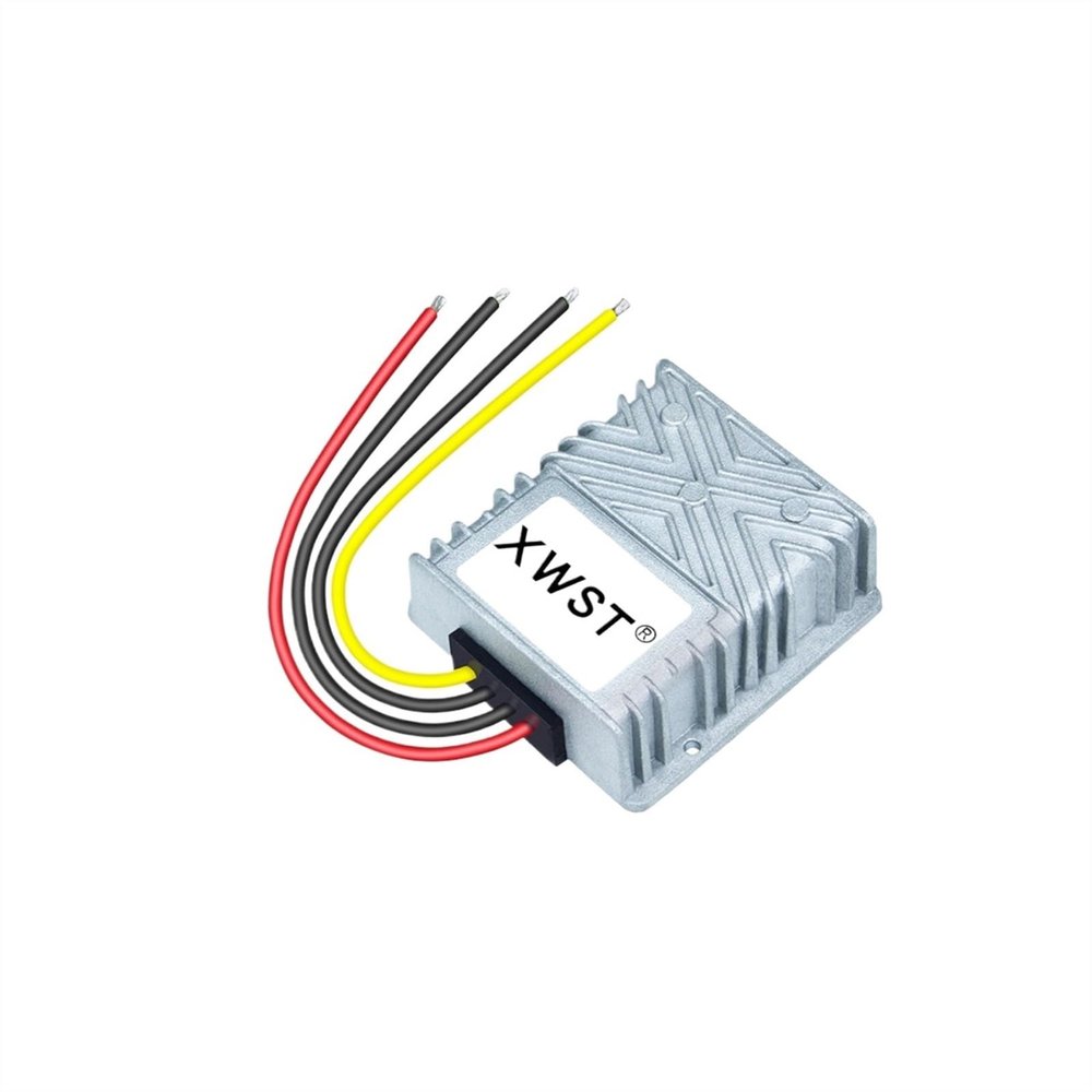 KNKQZXVDF DC DC Converter 30-60V to 12V 36V 48V to 12V Voltage Reducer 10-25A Step Down Module Waterproof Buck Solar Inverter(25A Aluminum L)