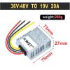 KNKQZXVDF DC DC Converter Upgrade Shell 30-60V to 19V 36V 48V to 19V Voltage Regulator 1-65A Waterproof Buck Power Supply Solar Inverter(20A 75Silver) view 2