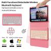 kenke Keyboard Case for iPad (A16) 11th 11-Inch / 10th 10.9-Inch Generation(2025/2022) with Pencil Holder- 7 Colors Backlit Rechargeable Wireless Detachable Folio Bluetooth Keyboard Cover, Hot Pink view 2