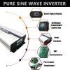6000W 8000W Pure Sine Wave Power Inverter 12V 24V 48V 60V DC to 110V 220V AC Voltage Converter with LCD Display, for Home/RV/Truck/Car/Camping/Solar,8000W-60V view 2