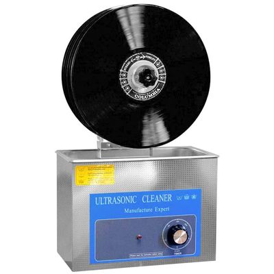 Dntum Ultrasonic Vinyl Records Cleaner 4L, Disc Washer with Electric Bracket, Clean 1-6 Vinyl Records One time, 0~20 min Timing, Provide Great Cleaning Way for Home Store