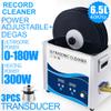 6.5L Ultrasonic Vinyl Record Cleaner Adjustable Power Heated Vinyl Record Cleaning System with Degas, Adjustable Temperature and Timing, Ultrasonic Cleaner for 7inch/12inch LP Record red,Red view 3
