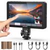 NEEWER F700 7" Camera Field Monitor, 2000nit HD 1920x1080 IPS Touch Screen with 3D LUT, 4K HDMI Loop in/Out with Peak Focus DSLR Video Assist HDR Waveform, Cold Shoe Mount, 2 NP-F750 Batteries & Cable view 1