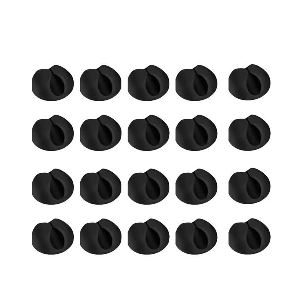 5/10/20Pcs Car Wire Tie Clip Fixer Organizer Black Clamp Cord Cable Line Holder Computer USB Line Fastener Auto Home Accessories(20pcs)