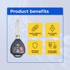 Replacement Keyless Remote Head Key Fob Compatible with Yaris 2010 FCC MOZB41TG Part Number 89070-21120 8907021120 view 4