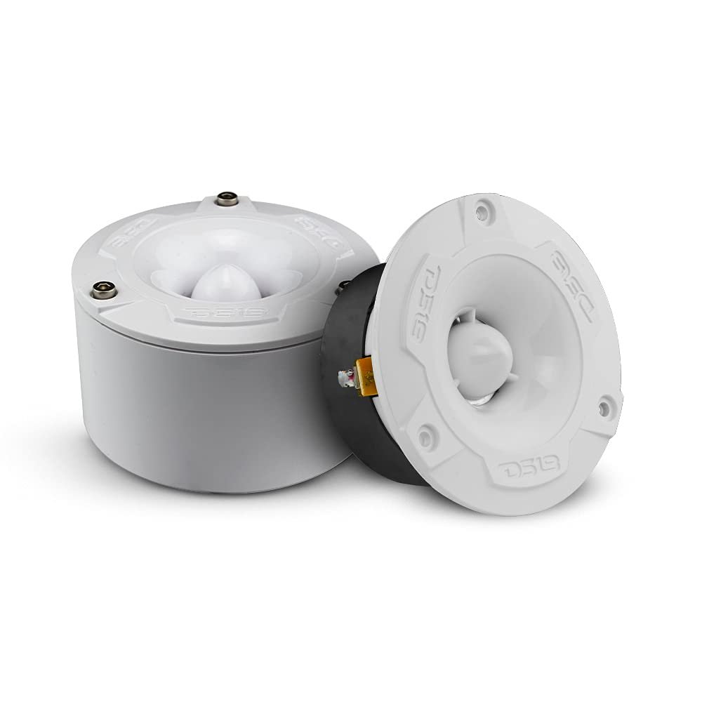 DS18 NXL-T1 Marine 1 VC Waterproof Aluminum Bullet Tweeter 240W Max, 4 Ohms, Built in Crossover - Great for Boats, Motorsports, Motorcycle ATV UTV (2 Water Resistant Speakers) (Renewed)