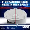 DS18 NXL-T1 Marine 1 VC Waterproof Aluminum Bullet Tweeter 240W Max, 4 Ohms, Built in Crossover - Great for Boats, Motorsports, Motorcycle ATV UTV (2 Water Resistant Speakers) (Renewed) view 2