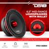 DS18 PRO-X6BM Loudspeaker - 6.5", Midrange, Red Aluminum Bullet, 500W Max, 250W RMS, 8 Ohms - Premium Quality Audio Door Speakers for Car or Truck Stereo Sound System - 2 Speakers (Renewed) view 2